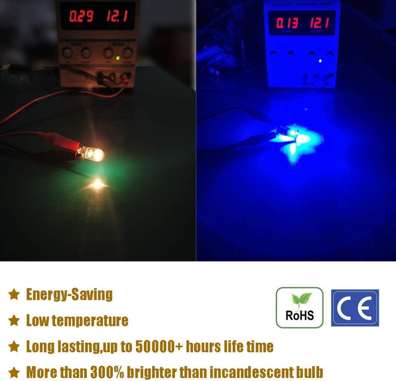 iBrightstar Extremely Bright Wedge T10 168 194 LED Bulbs for Car Interior Dome Map Door Courtesy License Plate Lights, Blue - Image 4